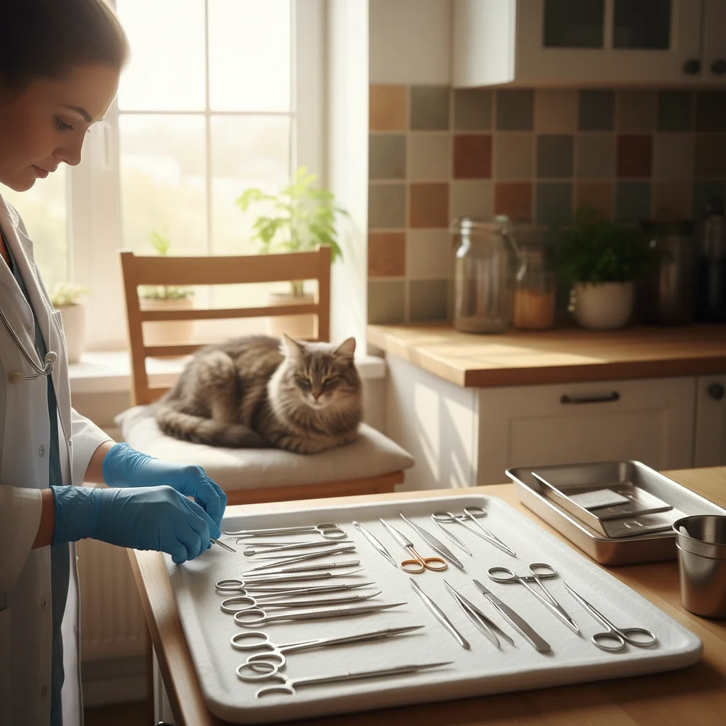 Кастрация кота на дому — иллюстрация